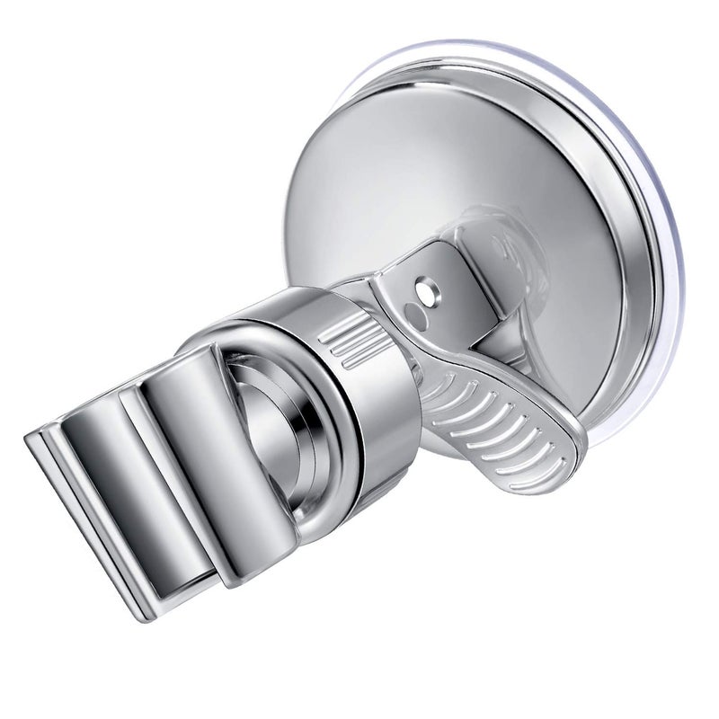 Zhehao Adjustable Shower Head Holder, Removable Suction Cup Shower Head Holder, No Drill Wall Mounted Suction Bracket with Chrome Polished for Marble Glass Metal Ceramic(2,Silver Wrench) - Image 5